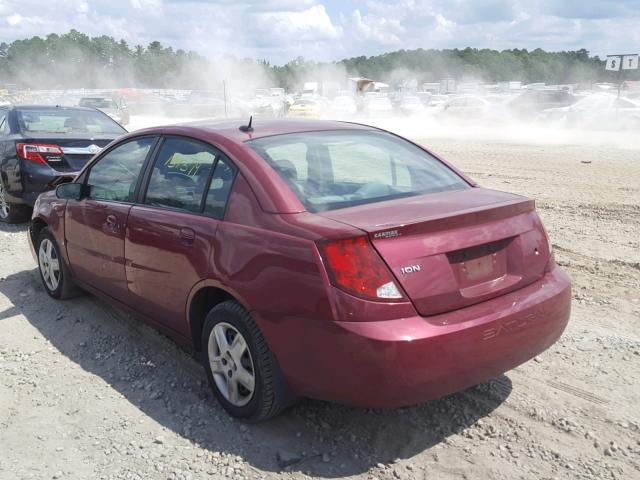 1G8AJ55F97Z112565 - 2007 SATURN ION LEVEL BURGUNDY photo 3