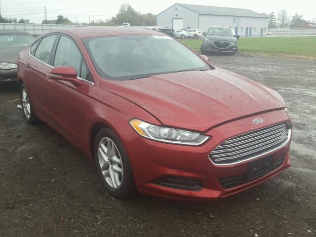 3FA6P0H70GR299738 - 2016 FORD FUSION SE RED photo 1