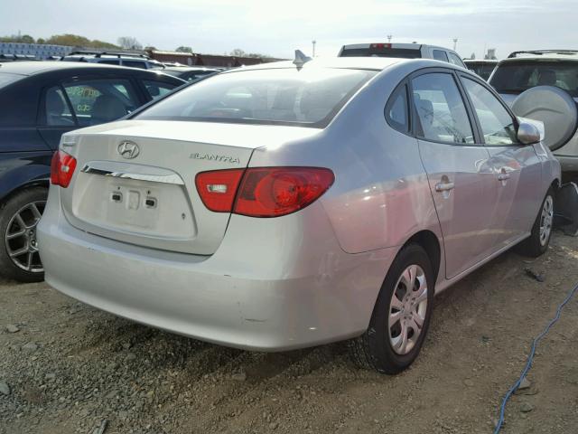 KMHDU4AD2AU905635 - 2010 HYUNDAI ELANTRA SILVER photo 4