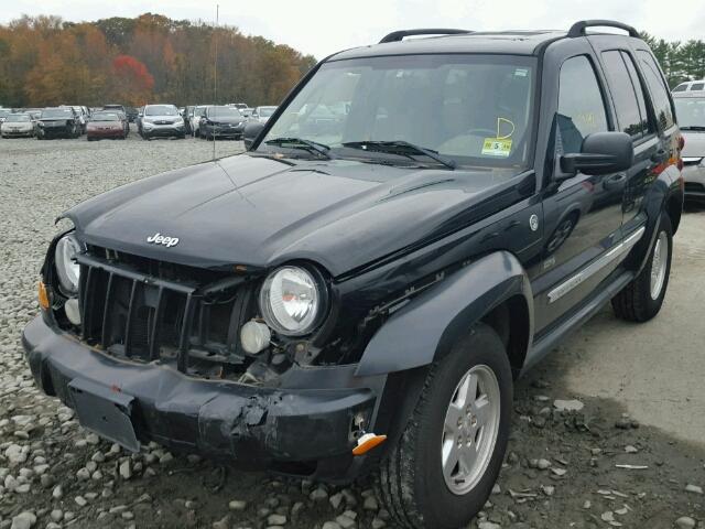 1J8GL48K26W226655 - 2006 JEEP LIBERTY SP BLACK photo 2