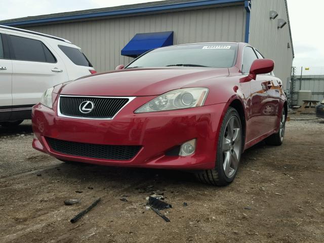 JTHCK262475010974 - 2007 LEXUS IS 250 RED photo 2