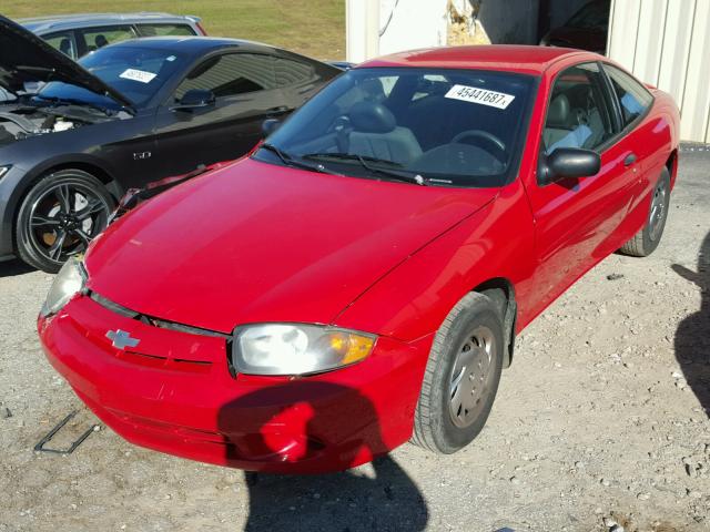 1G1JC12F337273733 - 2003 CHEVROLET CAVALIER RED photo 2