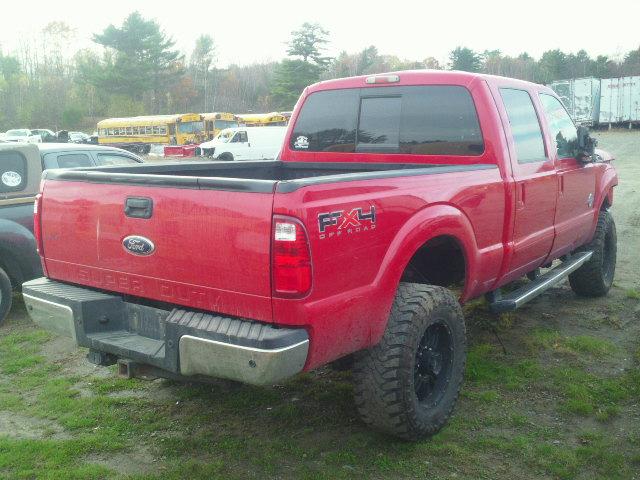 1FT7W2BTXBEC85618 - 2011 FORD F250 SUPER RED photo 4