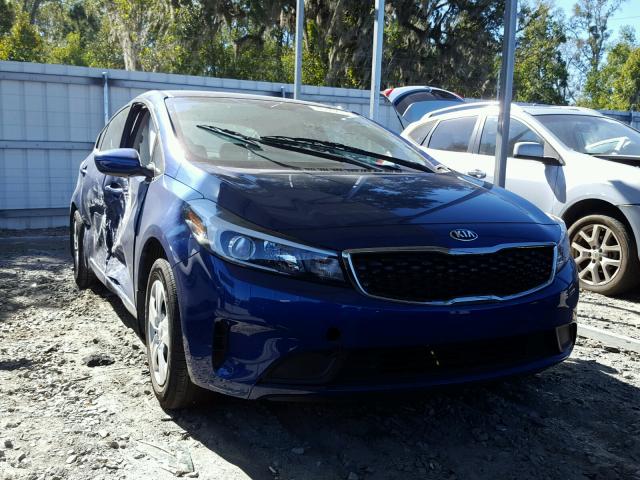 3KPFK4A71HE082394 - 2017 KIA FORTE LX BLUE photo 1