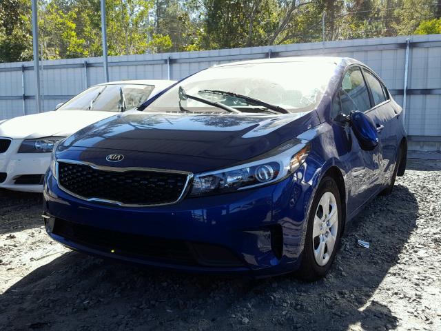 3KPFK4A71HE082394 - 2017 KIA FORTE LX BLUE photo 2