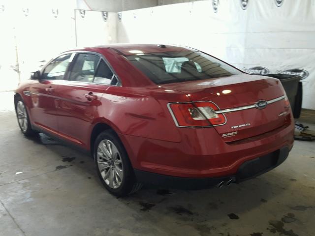 1FAHP2FW8AG109830 - 2010 FORD TAURUS LIM RED photo 3