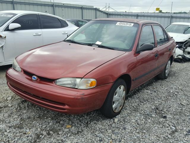 1Y1SK5281XZ443939 - 1999 CHEVROLET GEO PRIZM RED photo 2