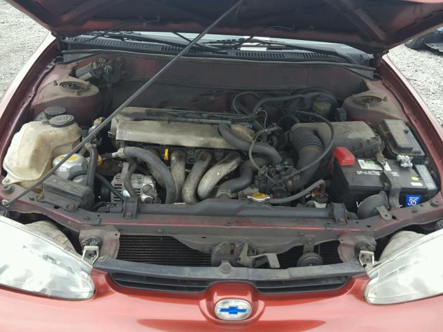 1Y1SK5281XZ443939 - 1999 CHEVROLET GEO PRIZM 红色 照片 7