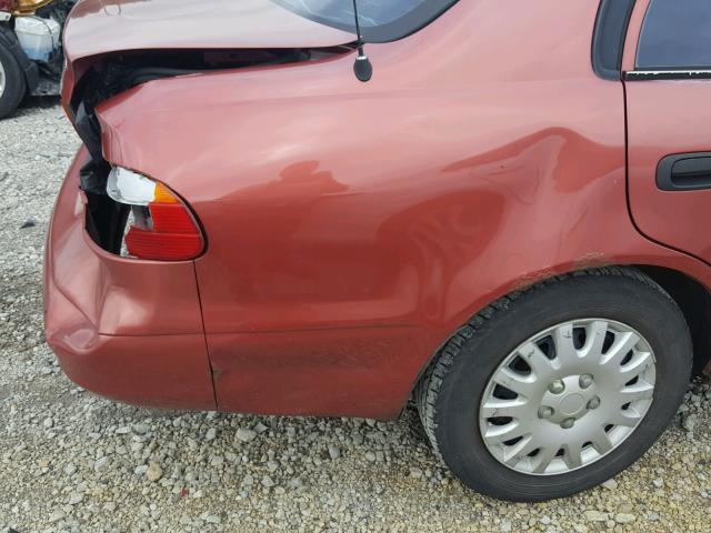 1Y1SK5281XZ443939 - 1999 CHEVROLET GEO PRIZM 红色 照片 9