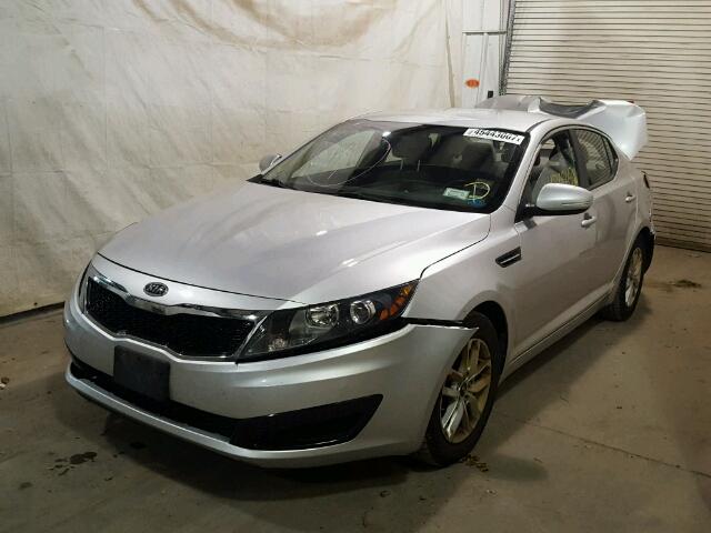 KNAGM4A79B5073702 - 2011 KIA OPTIMA LX SILVER photo 2