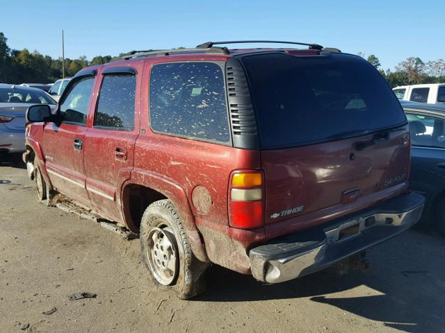 1GNEK13Z03R267971 - 2003 CHEVROLET TAHOE K150 MAROON photo 3