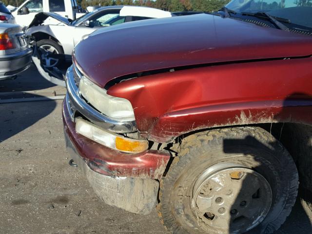 1GNEK13Z03R267971 - 2003 CHEVROLET TAHOE K150 MAROON photo 9