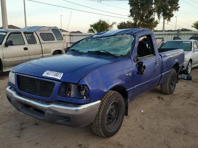 1FTYR10U83PA53087 - 2003 FORD RANGER BLUE photo 2