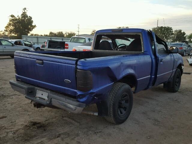 1FTYR10U83PA53087 - 2003 FORD RANGER BLUE photo 4