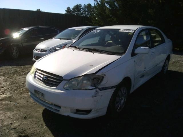 JTDBR32E330046841 - 2003 TOYOTA COROLLA CE WHITE photo 2