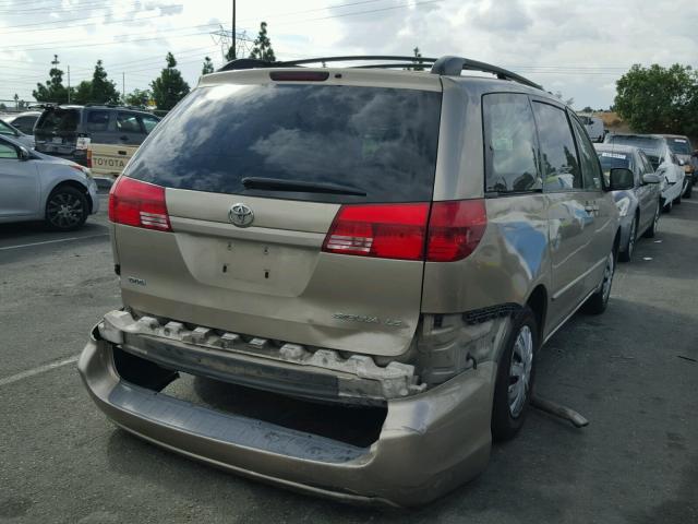 5TDZA23C94S060271 - 2004 TOYOTA SIENNA GOLD photo 4