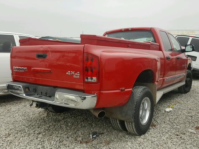 3D7MU48C43G815268 - 2003 DODGE RAM 3500 S RED photo 4