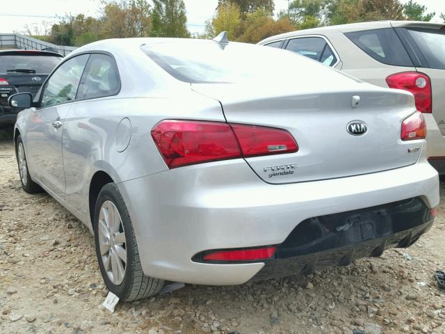 KNAFX6A82F5378326 - 2015 KIA FORTE EX SILVER photo 3