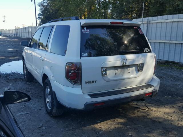 5FNYF28478B016987 - 2008 HONDA PILOT WHITE photo 3