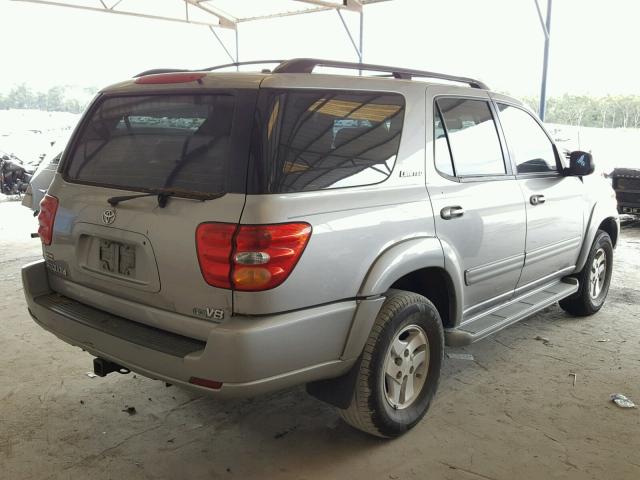 5TDZT38A02S087749 - 2002 TOYOTA SEQUOIA LI SILVER photo 4