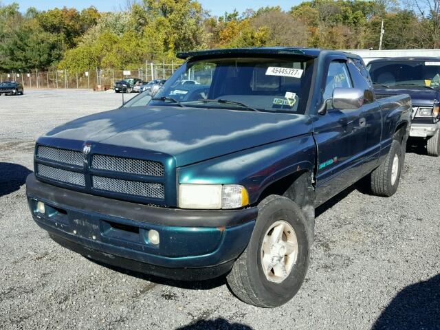 3B7HF13Z1VG722162 - 1997 DODGE RAM 1500 GREEN photo 2