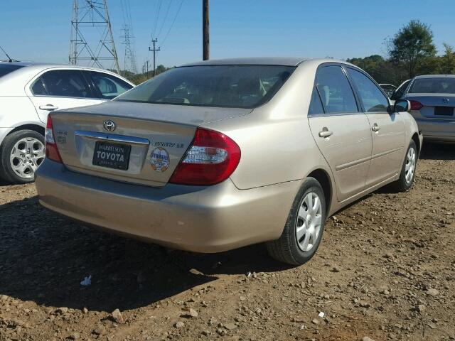 4T1BE32K24U285448 - 2004 TOYOTA CAMRY LE BEIGE photo 4