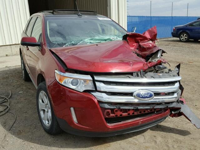 2FMDK4JC4EBA21091 - 2014 FORD EDGE SEL RED photo 1