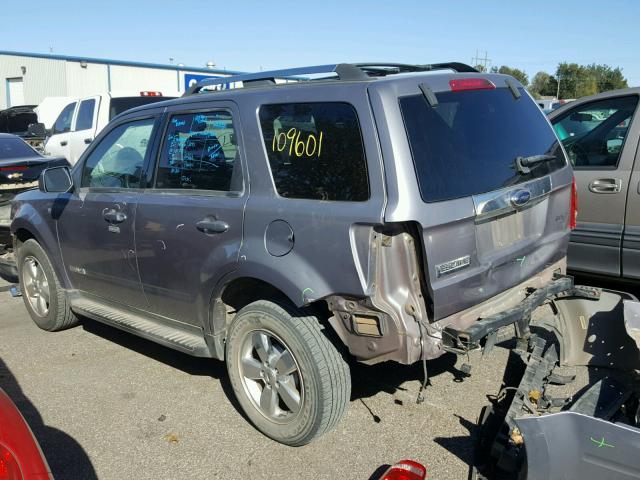 1FMCU04188KB03120 - 2008 FORD ESCAPE LIM GRAY photo 3