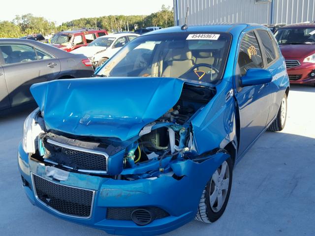 KL1TD66E89B640523 - 2009 CHEVROLET AVEO LS TEAL photo 2