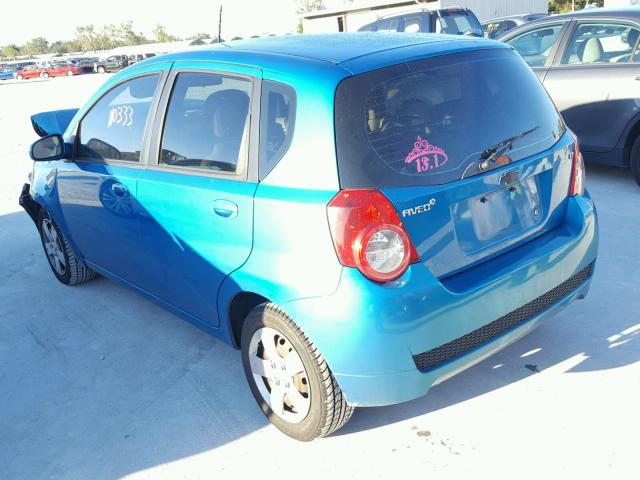 KL1TD66E89B640523 - 2009 CHEVROLET AVEO LS TEAL photo 3