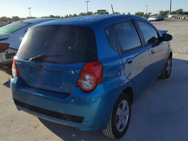 KL1TD66E89B640523 - 2009 CHEVROLET AVEO LS TEAL photo 4