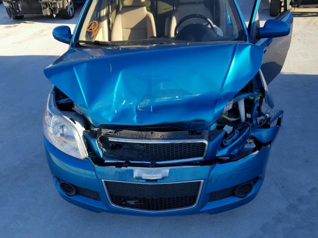 KL1TD66E89B640523 - 2009 CHEVROLET AVEO LS TEAL photo 7