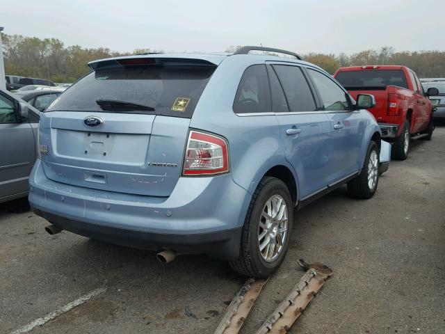 2FMDK39C08BA75605 - 2008 FORD EDGE LIMIT BLUE photo 4