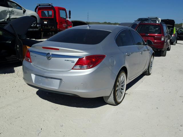 W04GS5ECXB1018330 - 2011 BUICK REGAL CXL SILVER photo 4