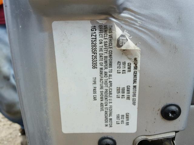 1G1ZT52835F253356 - 2005 CHEVROLET MALIBU LS SILVER photo 10