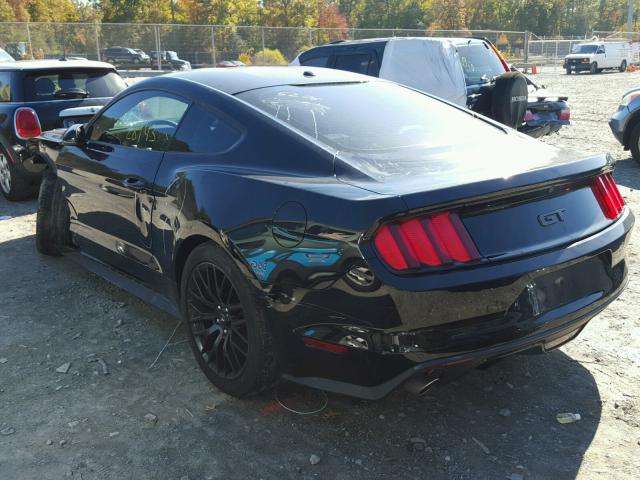 1FA6P8CF2F5348291 - 2015 FORD MUSTANG GT BLACK photo 3