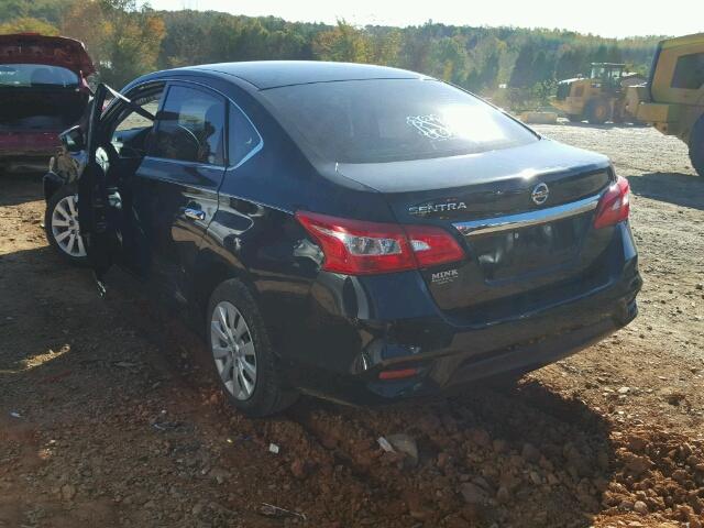 3N1AB7AP2GY303531 - 2016 NISSAN SENTRA S BLACK photo 3