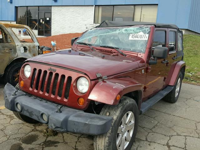 1J4GA59177L206729 - 2007 JEEP WRANGLER S RED photo 2