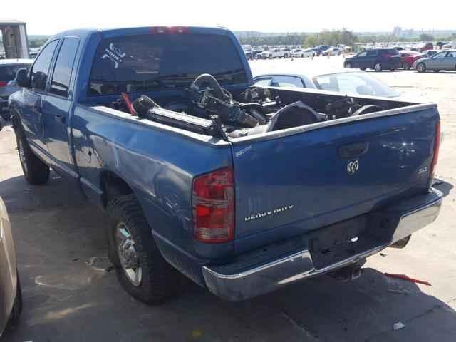 3D7KR28C35G708115 - 2005 DODGE RAM 2500 S Mavi foto 3