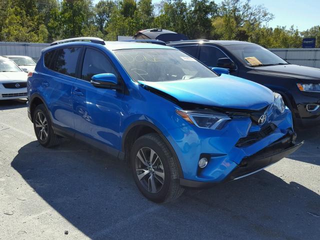 JTMWFREV9GD082007 - 2016 TOYOTA RAV4 XLE BLUE photo 1