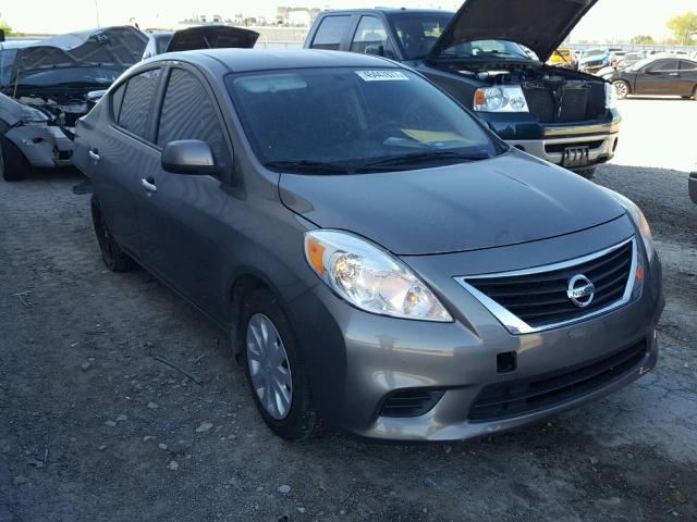 3N1CN7AP0EL871416 - 2014 NISSAN VERSA GRAY photo 1