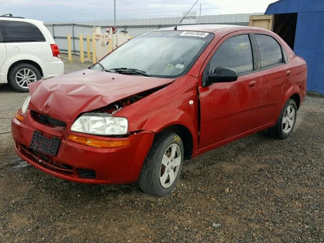 KL1TD56696B646054 - 2006 CHEVROLET AVEO BASE Tünd qırmızı foto 2