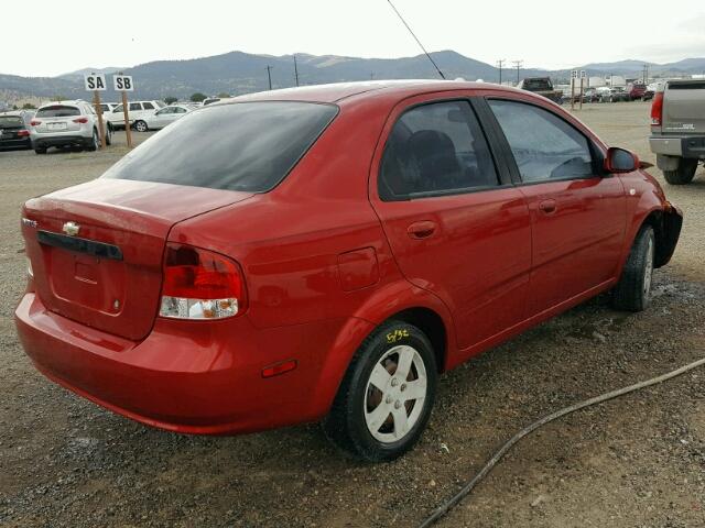 KL1TD56696B646054 - 2006 CHEVROLET AVEO BASE Tünd qırmızı foto 4