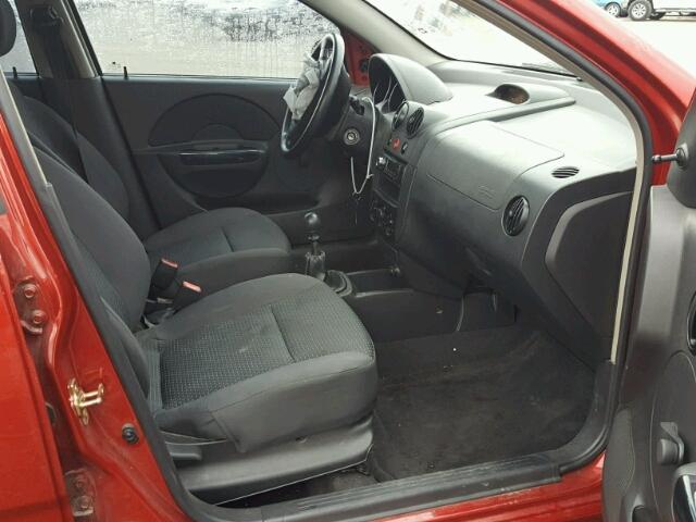 KL1TD56696B646054 - 2006 CHEVROLET AVEO BASE Tünd qırmızı foto 5