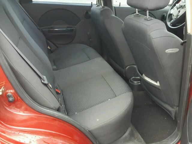 KL1TD56696B646054 - 2006 CHEVROLET AVEO BASE Tünd qırmızı foto 6