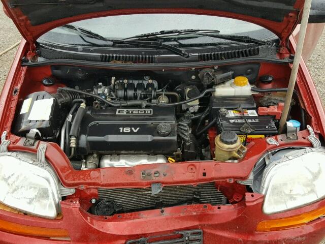 KL1TD56696B646054 - 2006 CHEVROLET AVEO BASE Tünd qırmızı foto 7