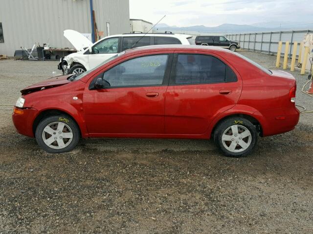 KL1TD56696B646054 - 2006 CHEVROLET AVEO BASE Tünd qırmızı foto 9