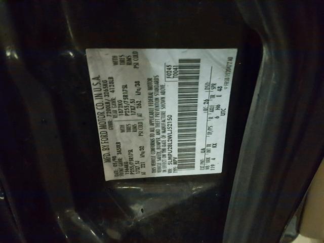 5LMPU28L2WLJ52150 - 1998 LINCOLN NAVIGATOR BLACK photo 10