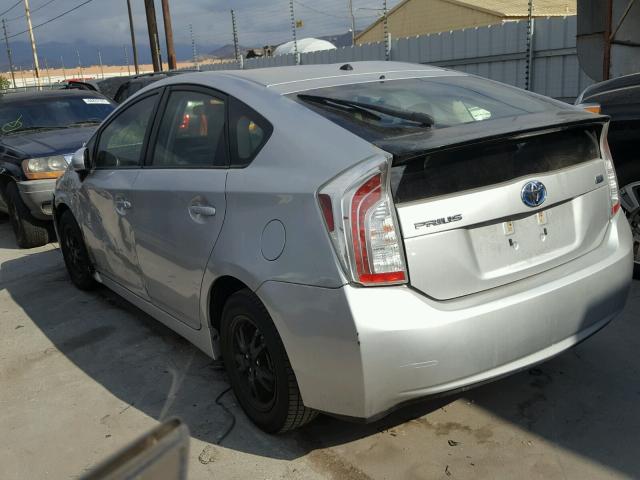 JTDKN3DU6C5418921 - 2012 TOYOTA PRIUS SILVER photo 3