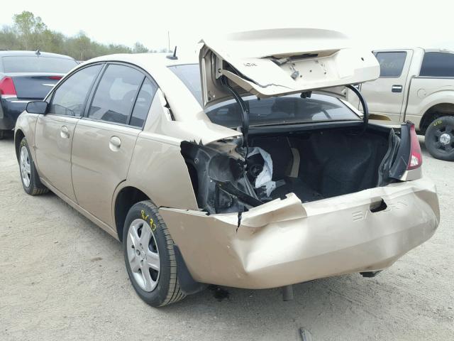 1G8AJ55F67Z173324 - 2007 SATURN ION LEVEL TAN photo 3